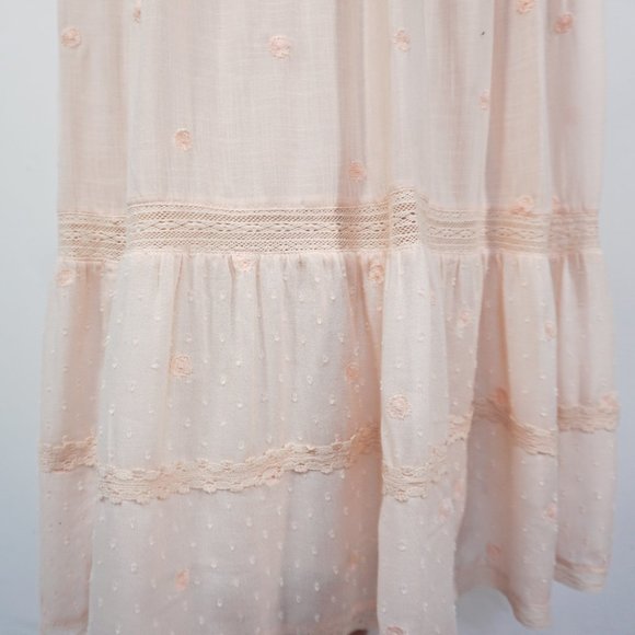 FREE PEOPLE Blush Swiss Dot Maxi Dress NWOT M1 - Picture 7 of 8